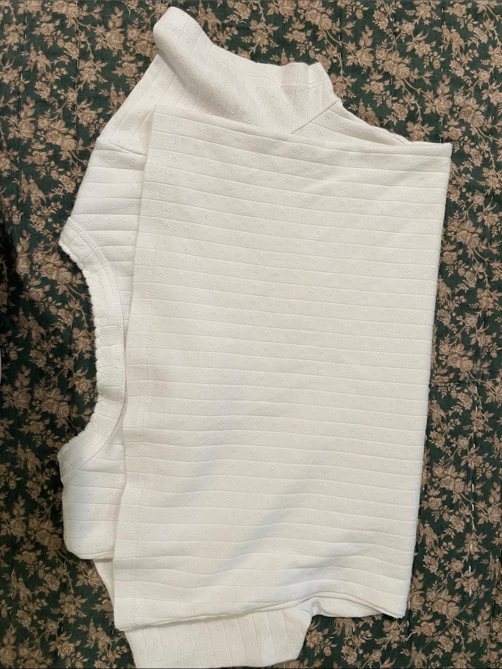 Marea By Liz Joy White Short-Sleeve Ribbed Tee Pointelle - Picture 6 of 6
